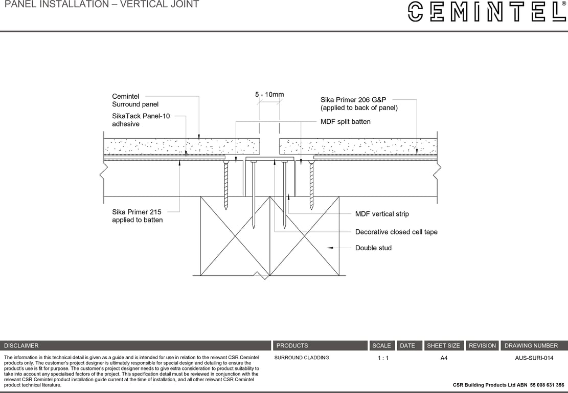 Navigate to AUS-SURI-014 - PANEL INSTALLATION – VERTICAL JOINT