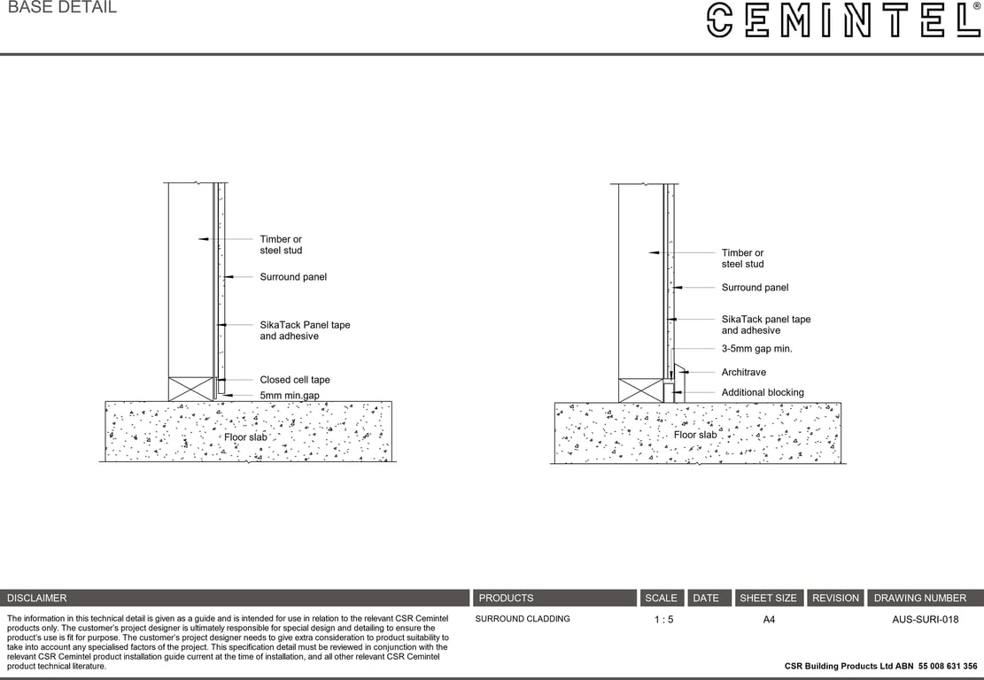  Image of AUS-SURI-018 - BASE DETAIL