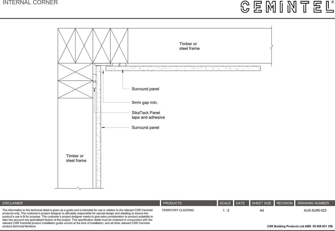 Navigate to AUS-SURI-022 - INTERNAL CORNER
