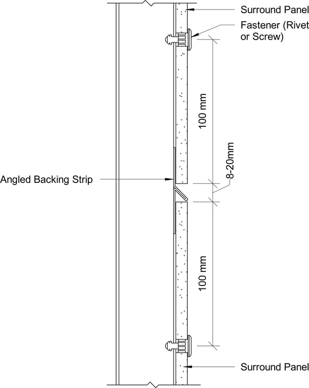 Navigate to Surround External - Horizontal Joint – Angled Backing Strip