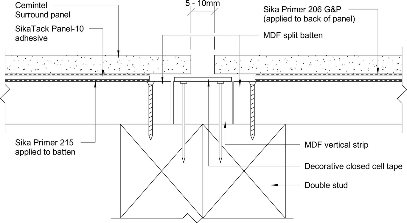 Navigate to Surround Internal - Panel Installation – Vertical Joint