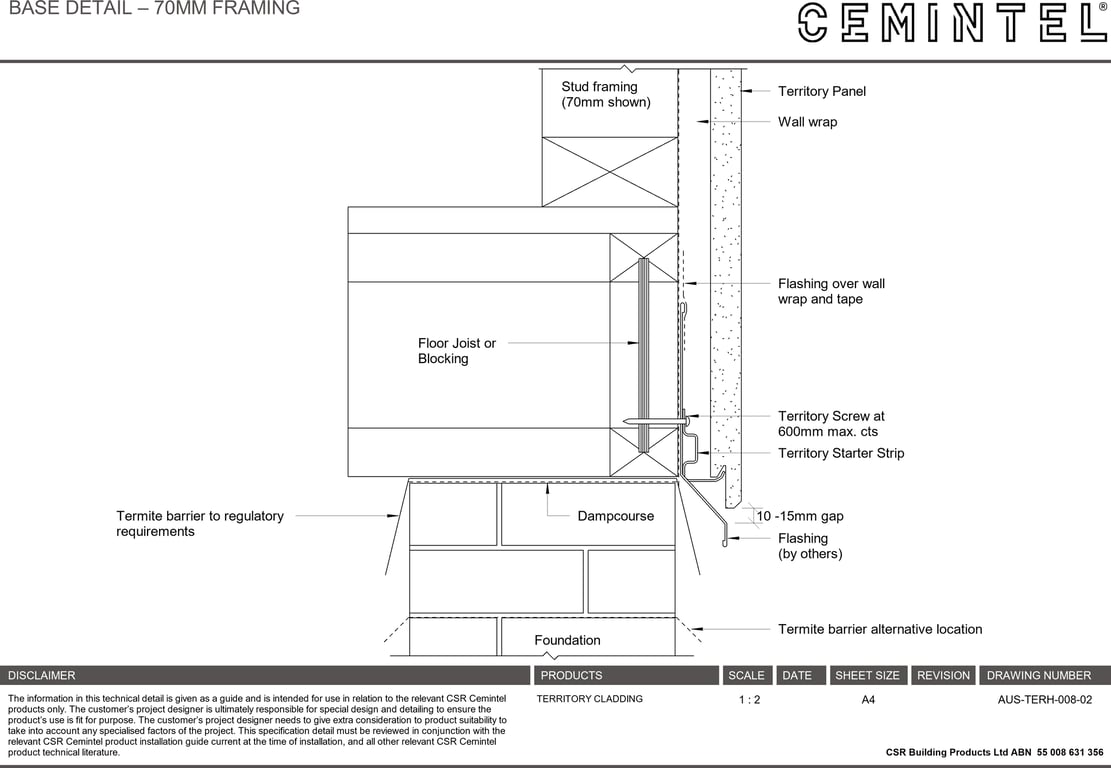 Navigate to AUS-TERH-008-02 - BASE DETAIL – 70MM FRAMING