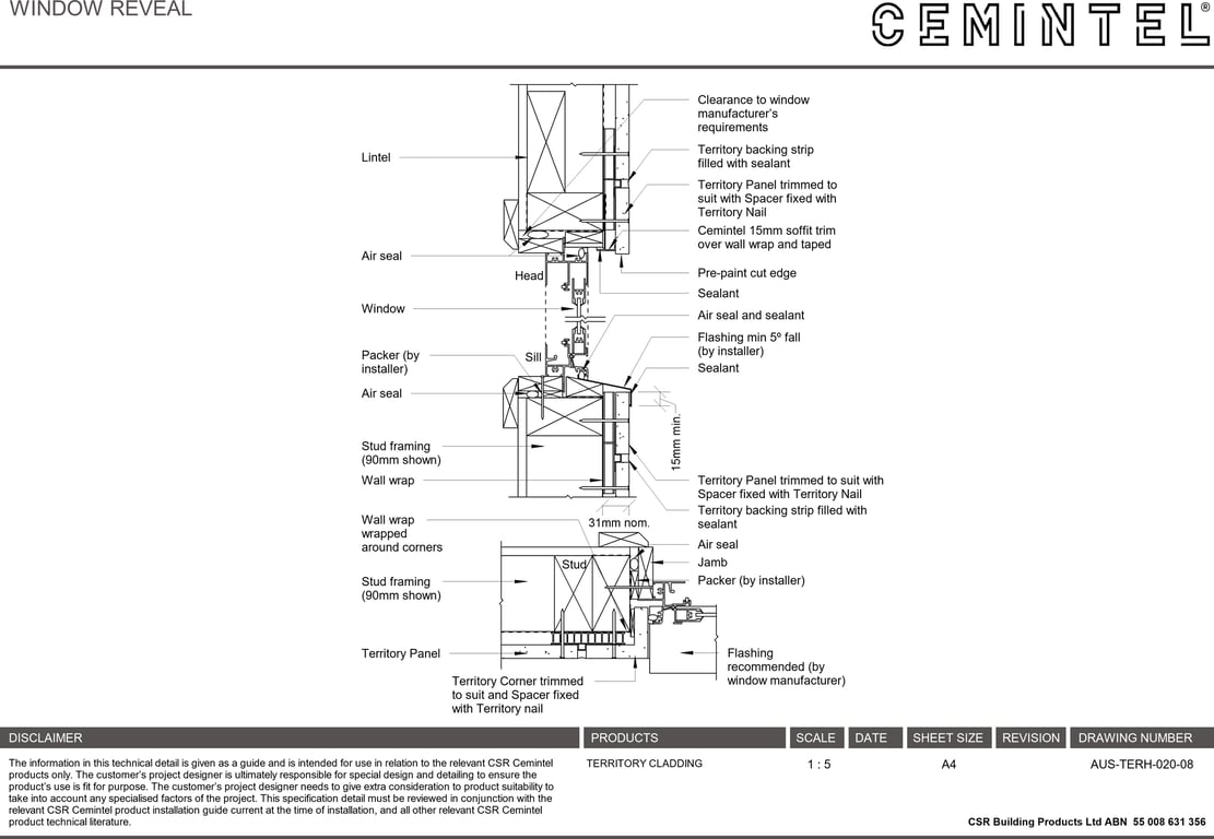 Navigate to AUS-TERH-020-08 - WINDOW REVEAL