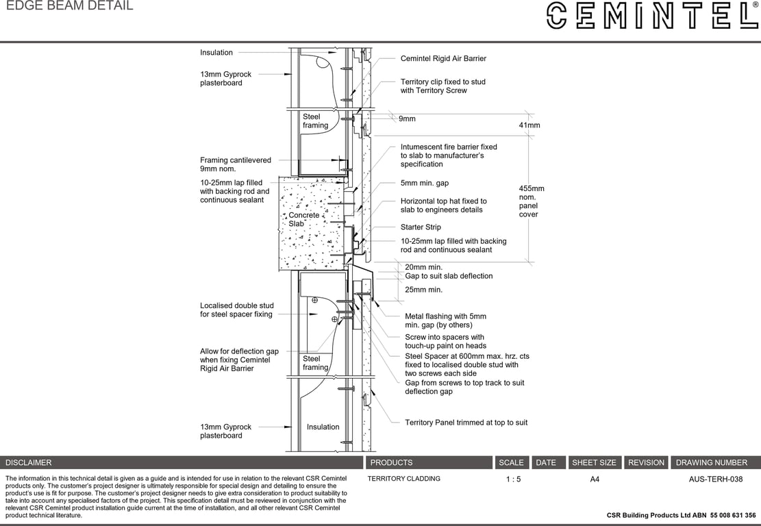 Navigate to AUS-TERH-038 - EDGE BEAM DETAIL