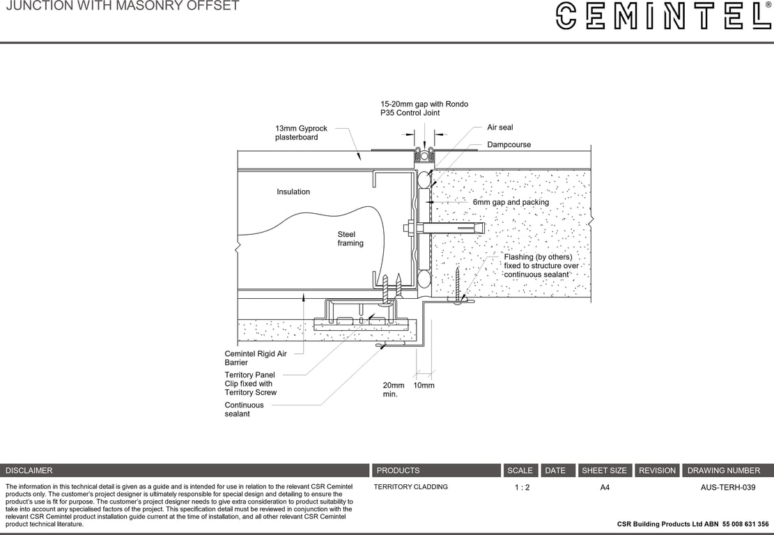 Navigate to AUS-TERH-039 - JUNCTION WITH MASONRY OFFSET