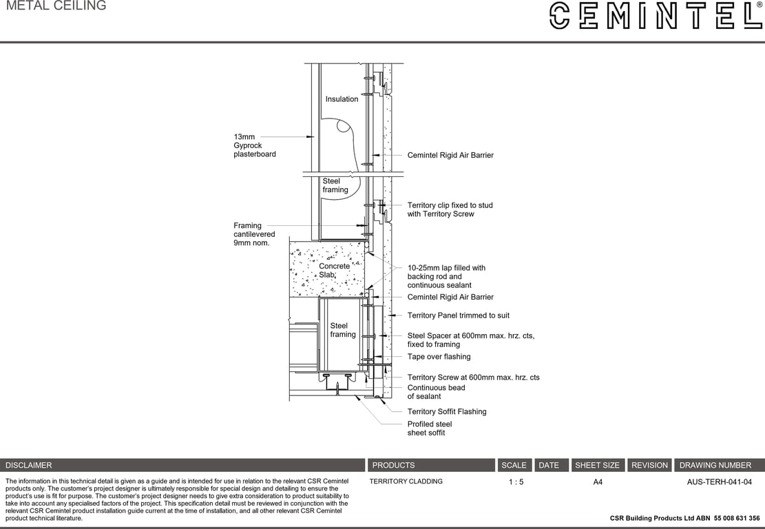 Navigate to AUS-TERH-041-04 - METAL CEILING