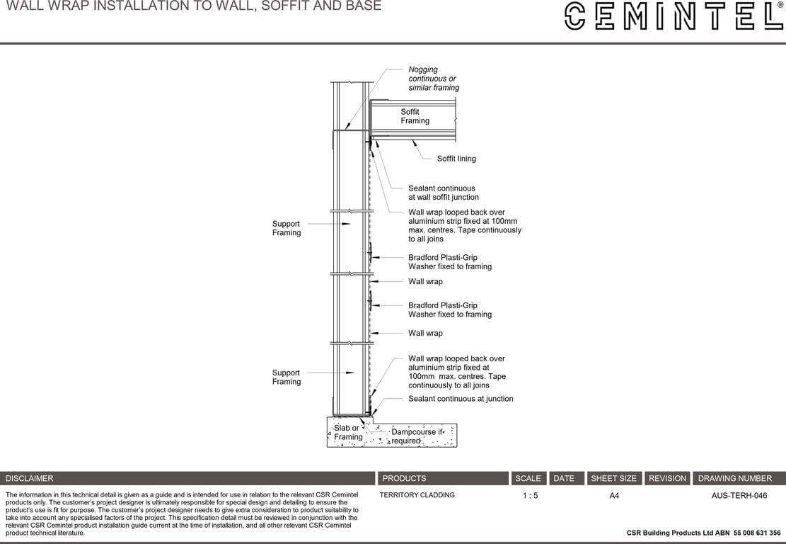 Navigate to AUS-TERH-046 - WALL WRAP INSTALLATION TO WALL, SOFFIT AND BASE