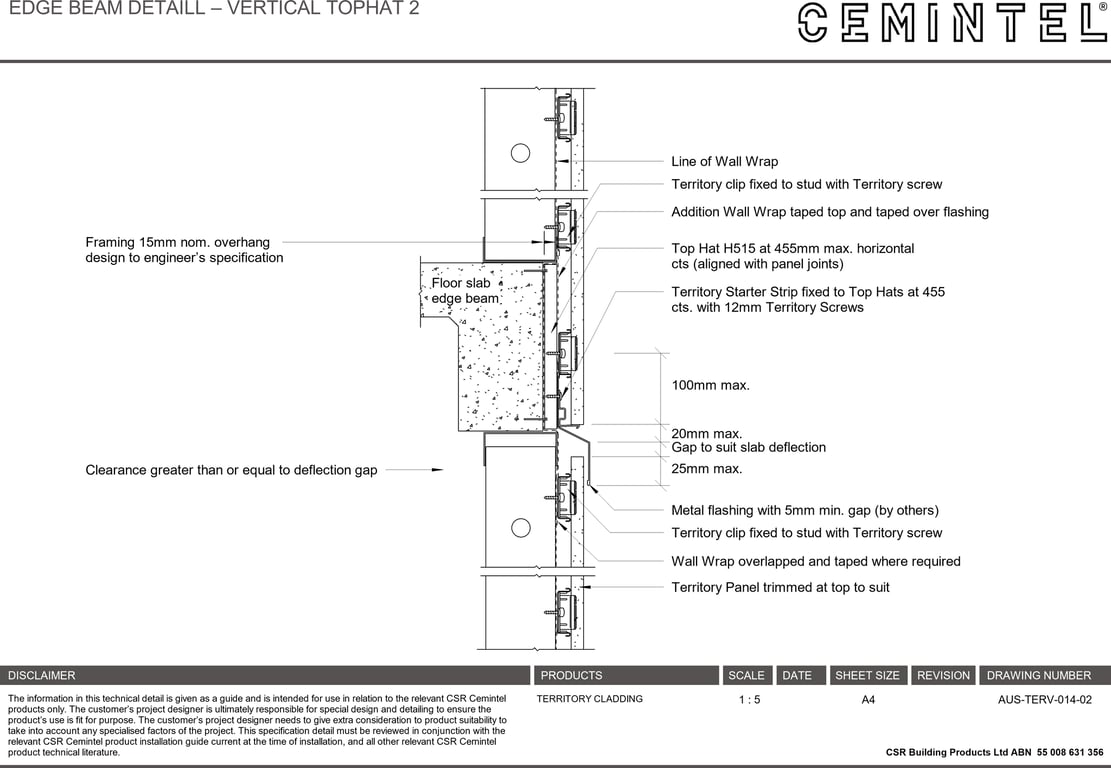 Navigate to AUS-TERV-014-02 - EDGE BEAM DETAILL – VERTICAL TOPHAT 2