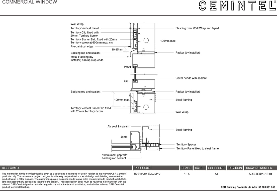 Navigate to AUS-TERV-018-04 - COMMERCIAL WINDOW