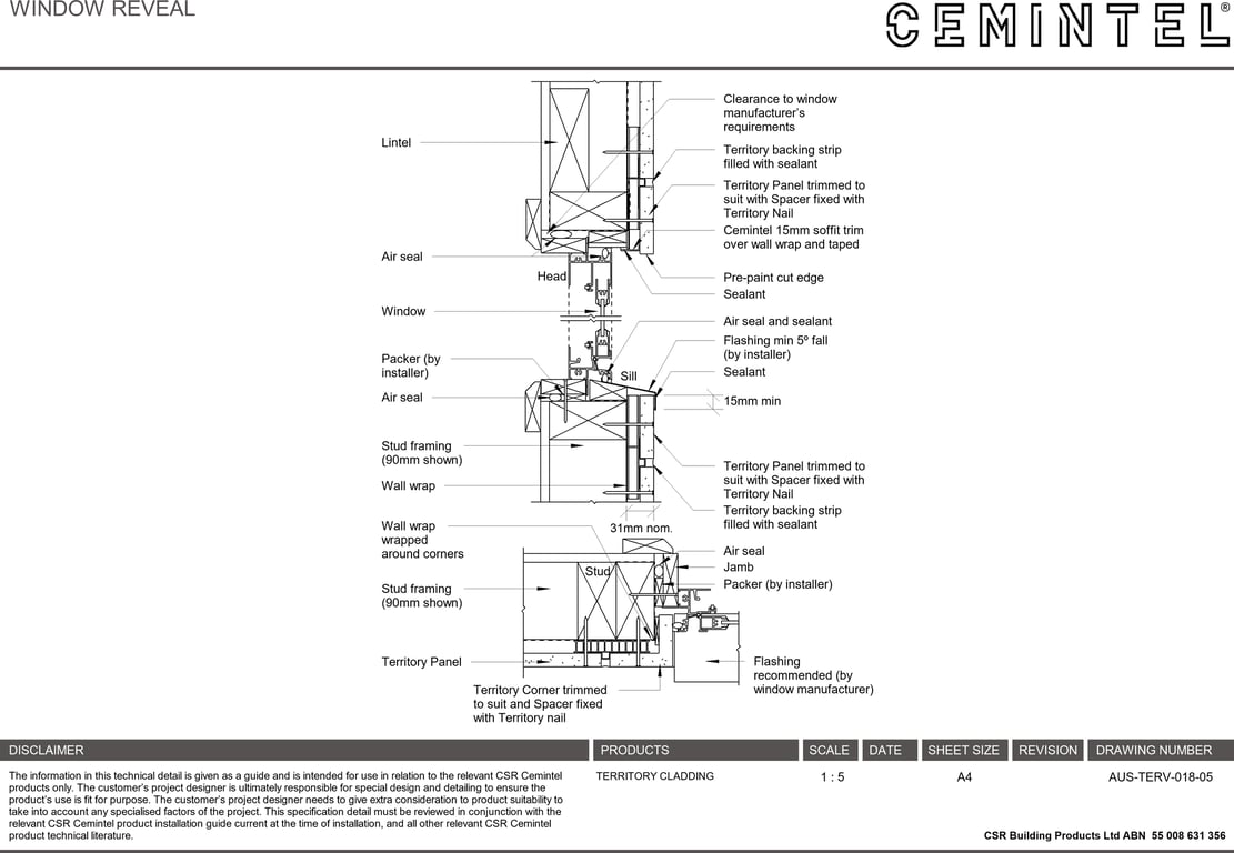 Navigate to AUS-TERV-018-05 - WINDOW REVEAL