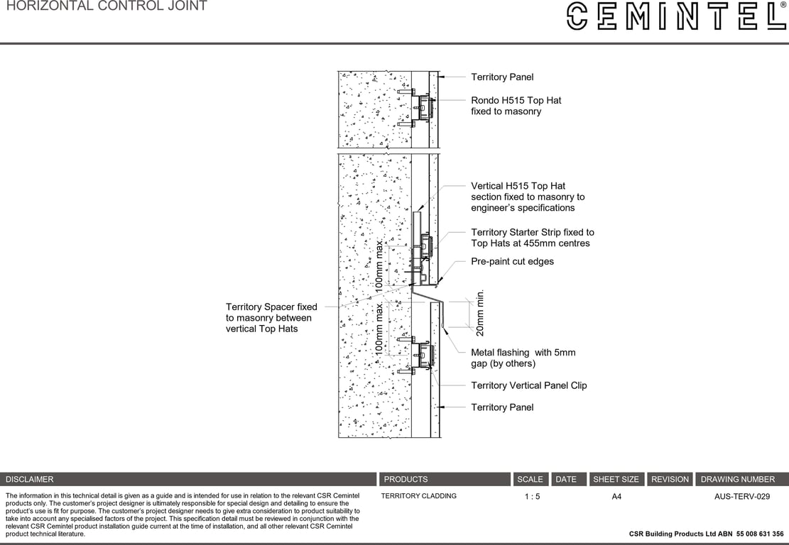Navigate to AUS-TERV-029 - HORIZONTAL CONTROL JOINT
