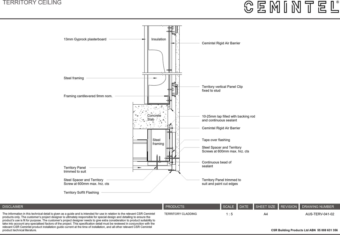 Navigate to AUS-TERV-041-02 - TERRITORY CEILING