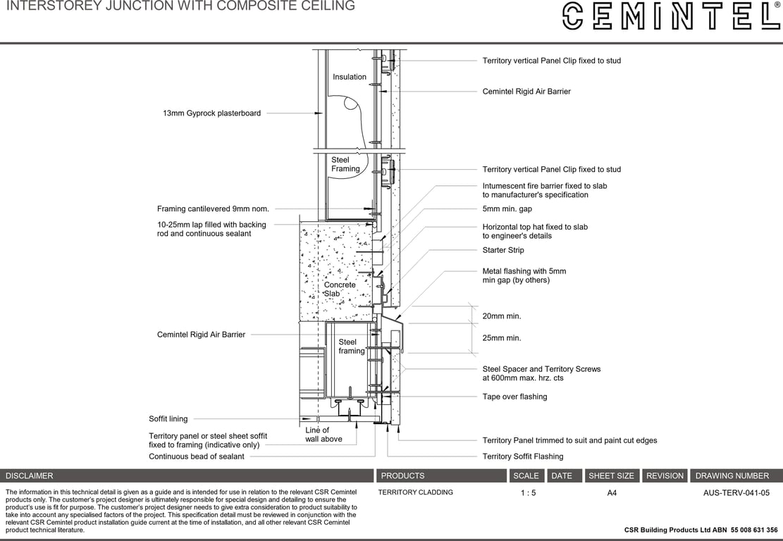 Navigate to AUS-TERV-041-05 - INTERSTOREY JUNCTION WITH COMPOSITE CEILING