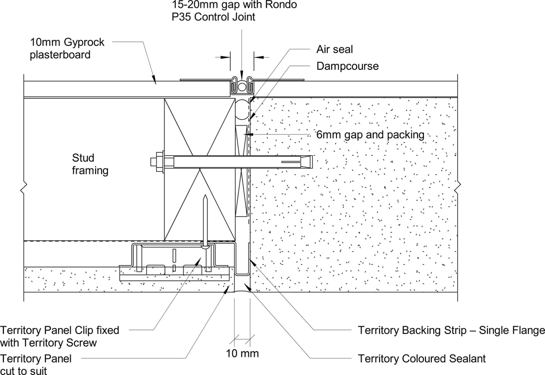 Navigate to Territory Horizontal - Junction with In-line Masonry Wall