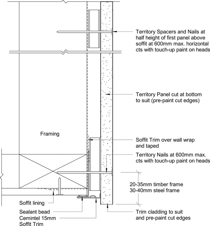 Navigate to Territory Horizontal - Soffit Detail – with Soffit Trim