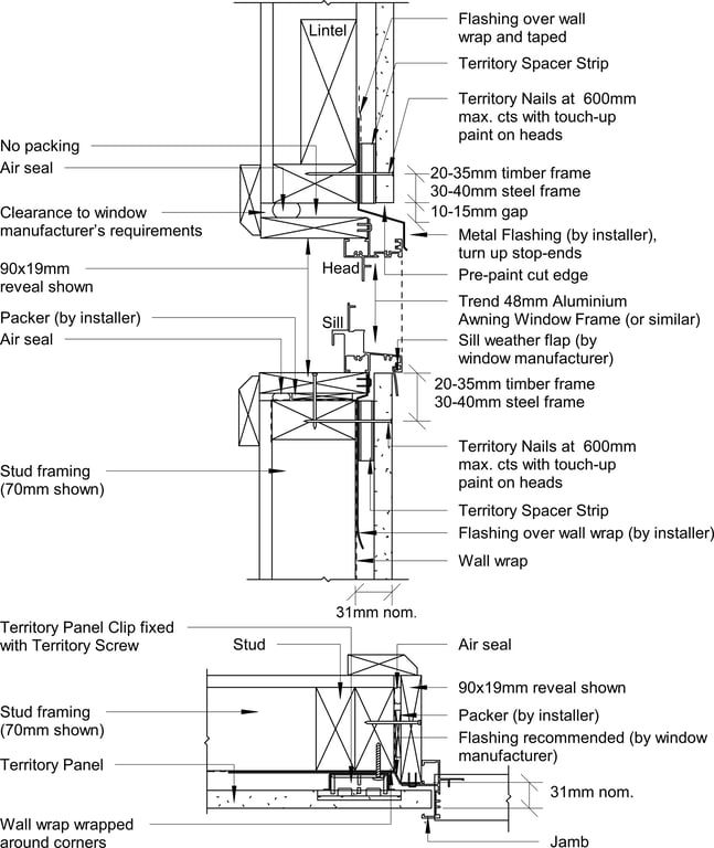 Navigate to Territory Horizontal - Trend 48mm Aluminium Awning Window
