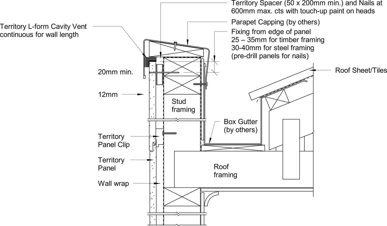 Navigate to Territory Horizontal - Typical Parapet-Roof Junction 1