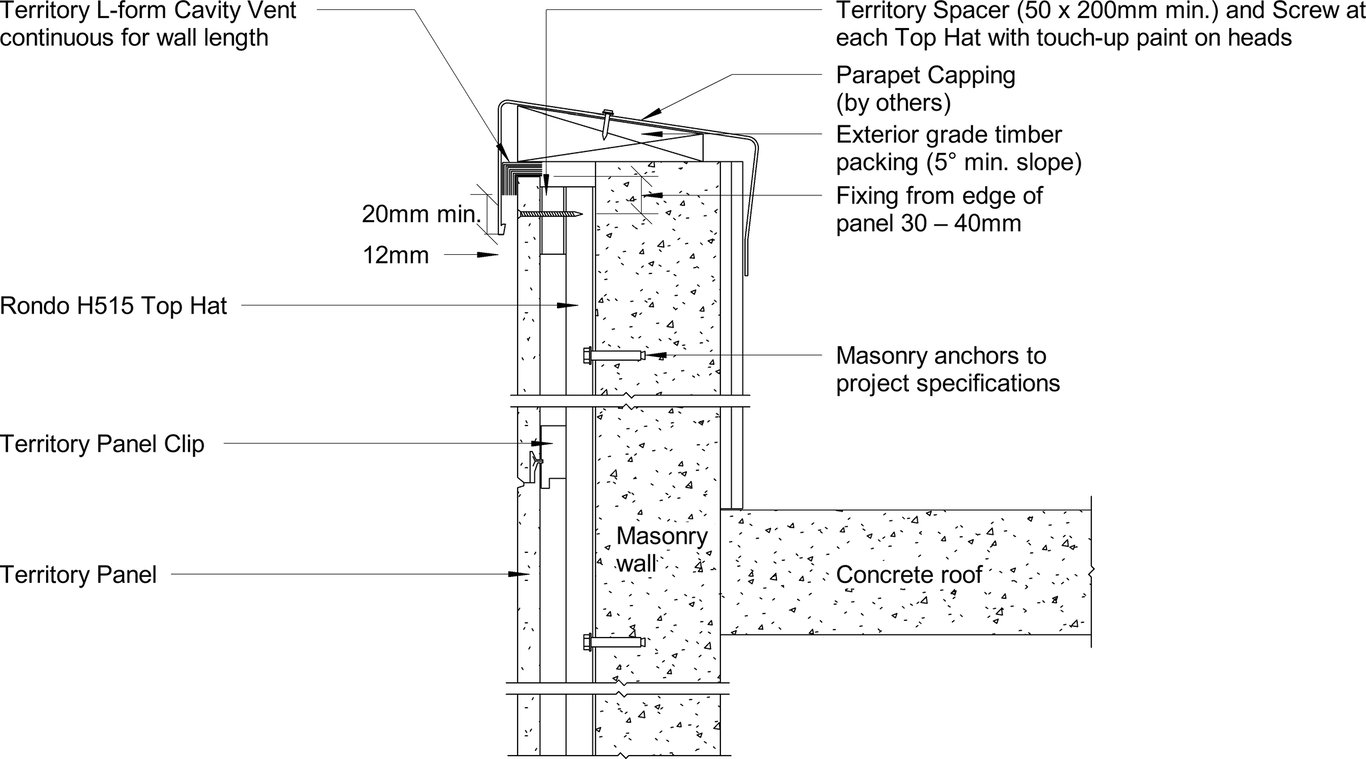 Navigate to Territory Horizontal - Typical Parapet-Roof Junction 2