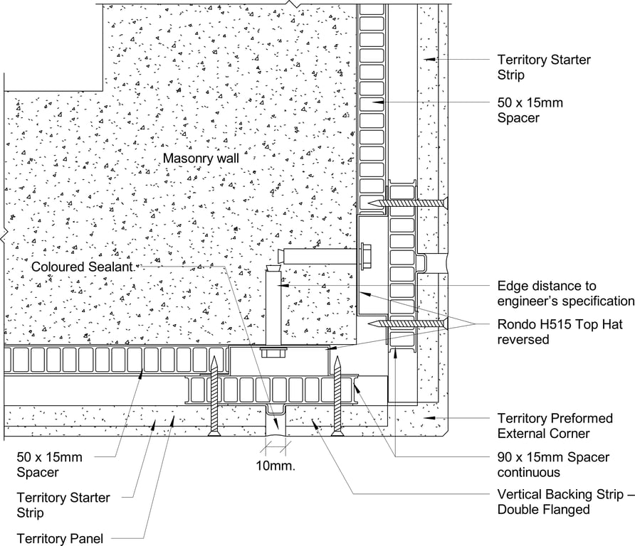 Navigate to Territory Vertical - External Corner Detail – with Preformed Corner 1