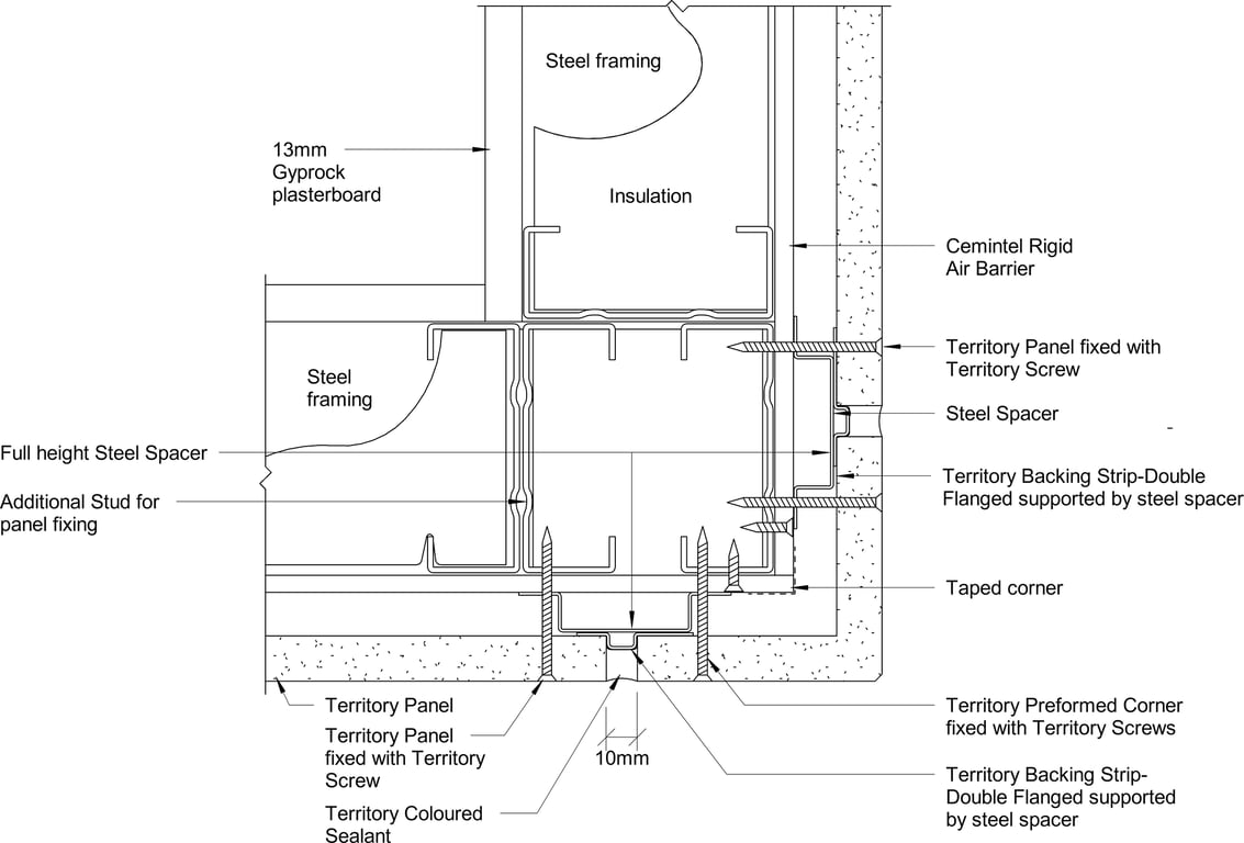 Navigate to Territory Vertical - External Corner Detail – with Preformed Corner 3