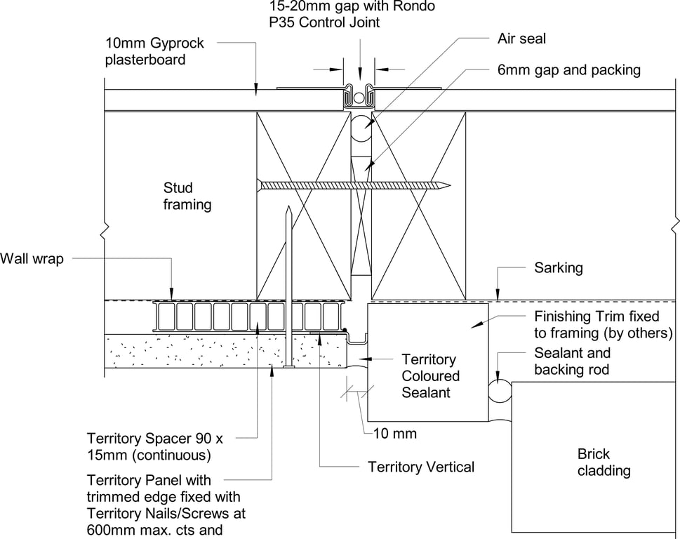 Navigate to Territory Vertical - Junction recessed with Brick Veneer