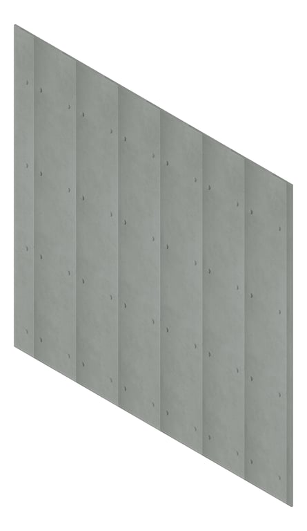 3D Presentation Image of Cladding Board Cemintel Territory Vertical QuarryUrbanGrey Material