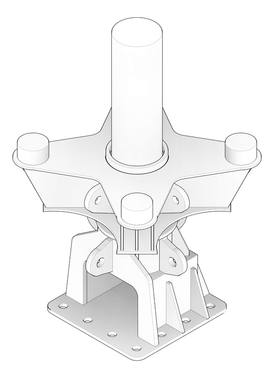 3D Documentation Image of BaseJack Temporary Coates Quadshore Q50