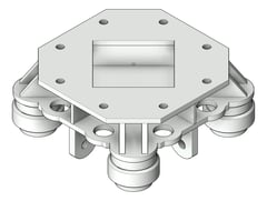 3D Shaded Image of FlatHead Temporary Coates Quadshore Q150