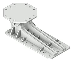 3D Shaded Image of MultiAngleBracket Temporary Coates Quadshore Q150