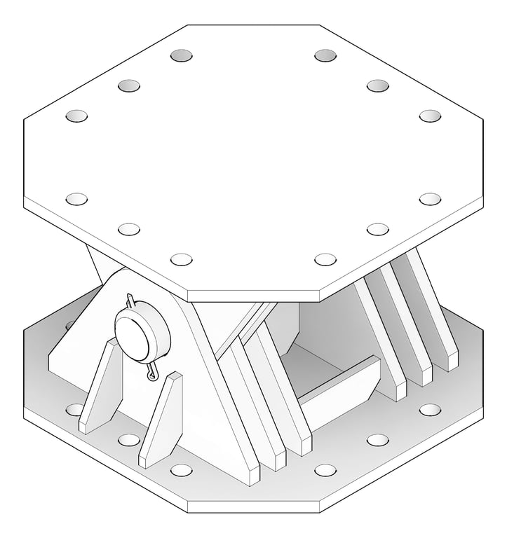 3D Documentation Image of RakingBracket Temporary Coates Quadshore Q150