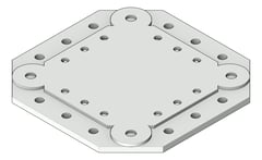 3D Shaded Image of TransferFixingPlate Temporary Coates Quadshore Q150
