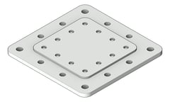 3D Shaded Image of TransferFixingPlate Temporary Coates Quadshore Q50