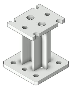 3D Shaded Image of EndConnector Temporary Coates UniversalPropSystem SYS30