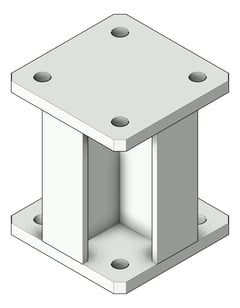 3D Shaded Image of EndConnector Temporary Coates UniversalPropSystem SYS60