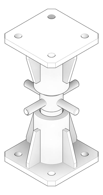 3D Documentation Image of Jack Temporary Coates UniversalPropSystem SYS30
