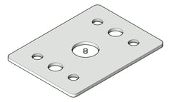 3D Shaded Image of PackingPlate Temporary Coates UniversalPropSystem SYS15