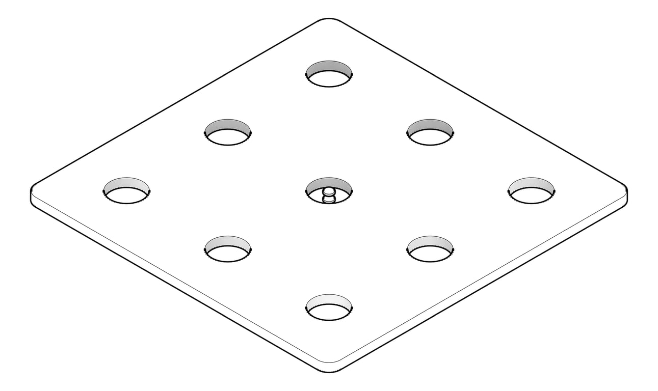 3D Documentation Image of PackingPlate Temporary Coates UniversalPropSystem SYS30