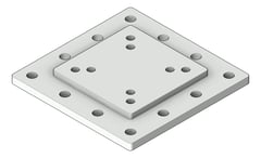 3D Shaded Image of TransferFixingPlate Temporary Coates UniversalPropSystem