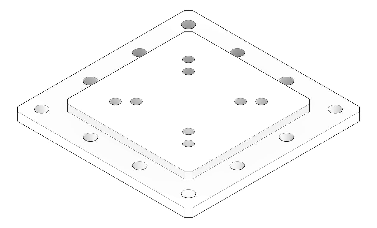 3D Documentation Image of TransferFixingPlate Temporary Coates UniversalPropSystem SYS100