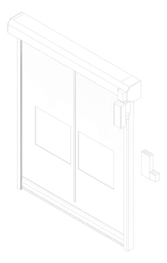 3D Documentation Image of Door Roller Coldshield Rapid EX35 ConcealedTrack