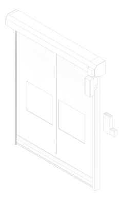 3D Documentation Image of Door Roller Coldshield Rapid EX35 ProtrudingTrack