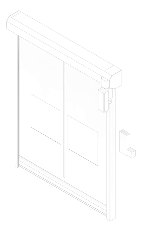 3D Documentation Image of Door Roller Coldshield Rapid EX35 ProtrudingTrack