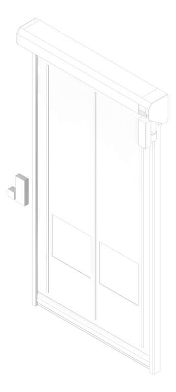 3D Documentation Image of Door Roller Coldshield Rapid EX45 ConcealedTrack