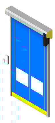 3D Shaded Image of Door Roller Coldshield Rapid EX45 ConcealedTrack