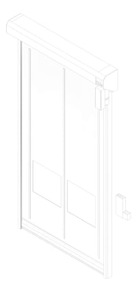 3D Documentation Image of Door Roller Coldshield Rapid EX45 ProtrudingTrack