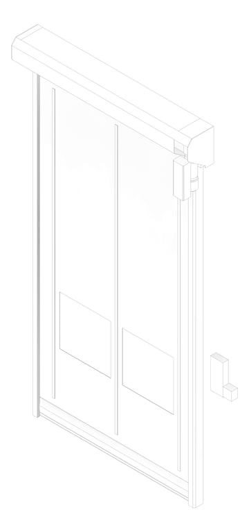 3D Documentation Image of Door Roller Coldshield Rapid EX45 ProtrudingTrack