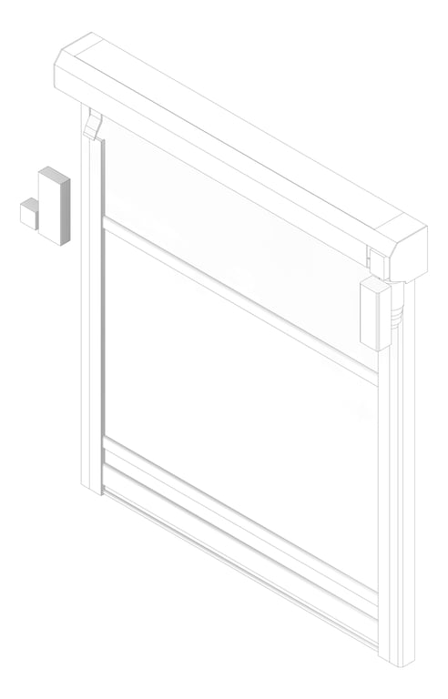 3D Documentation Image of Door Roller Coldshield Rapid HS25 ConcealedTrack
