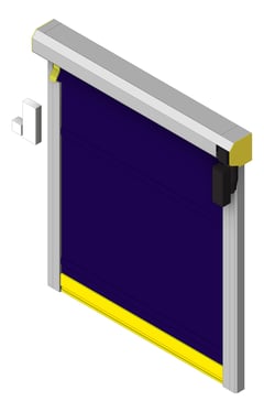 3D Shaded Image of Door Roller Coldshield Rapid HS25 ConcealedTrack