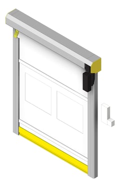 3D Shaded Image of Door Roller Coldshield Rapid HS25 ProtrudingTrack