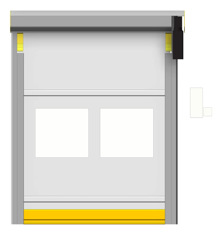 Front Image of Door Roller Coldshield Rapid HS25 ProtrudingTrack